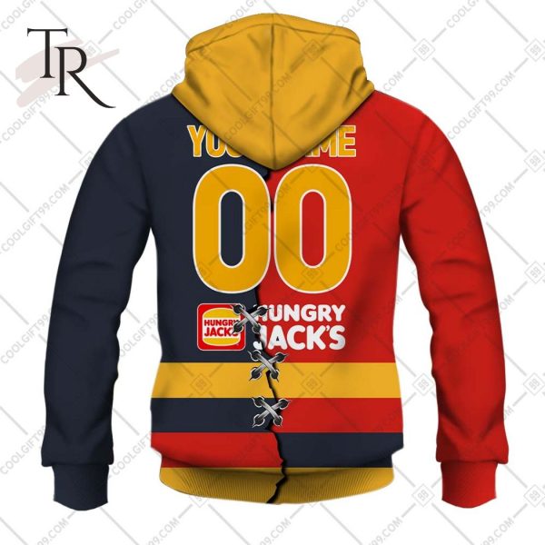 Personalized Guernsey Mix V2 AFL Adelaide Crows Hoodie 3D