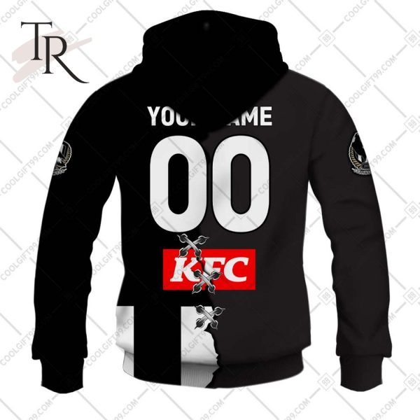 Personalized Guernsey Mix V2 AFL Collingwood Magpies Hoodie 3D