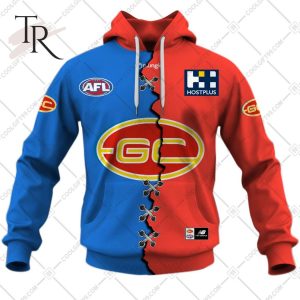 Personalized Guernsey Mix V2 AFL Gold Coast Suns Hoodie 3D