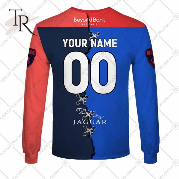 Personalized Guernsey Mix V2 AFL Melbourne Demons Hoodie 3D