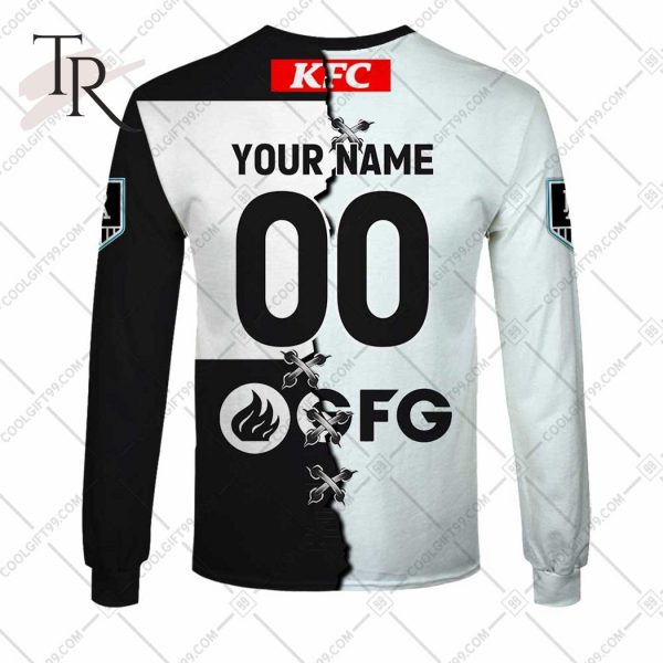 Personalized Guernsey Mix V2 AFL Port Adelaide Power Hoodie 3D