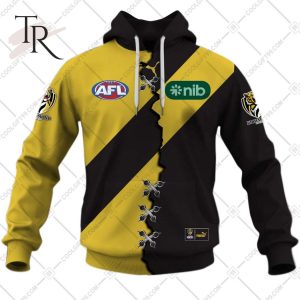 Personalized Guernsey Mix V2 AFL Richmond Tigers Hoodie 3D