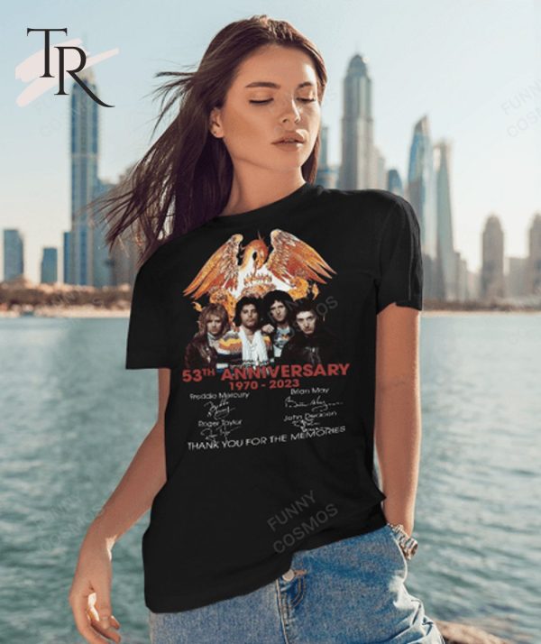 53th Anniversary Queen Band 1970 – 2023 Thank You For The Memories T-Shirt – Limited Edition