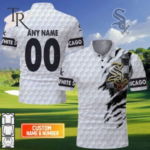 Personalized MLB Chicago White Sox Mix Golf Style Polo Shirt