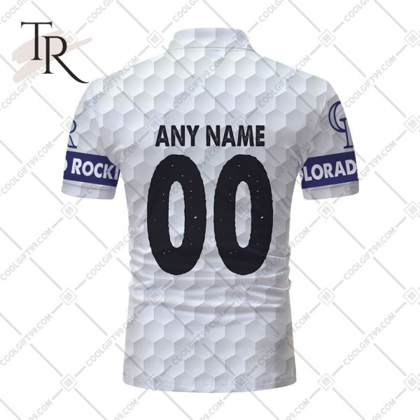 Personalized MLB Colorado Rockies Mix Golf Style Polo Shirt
