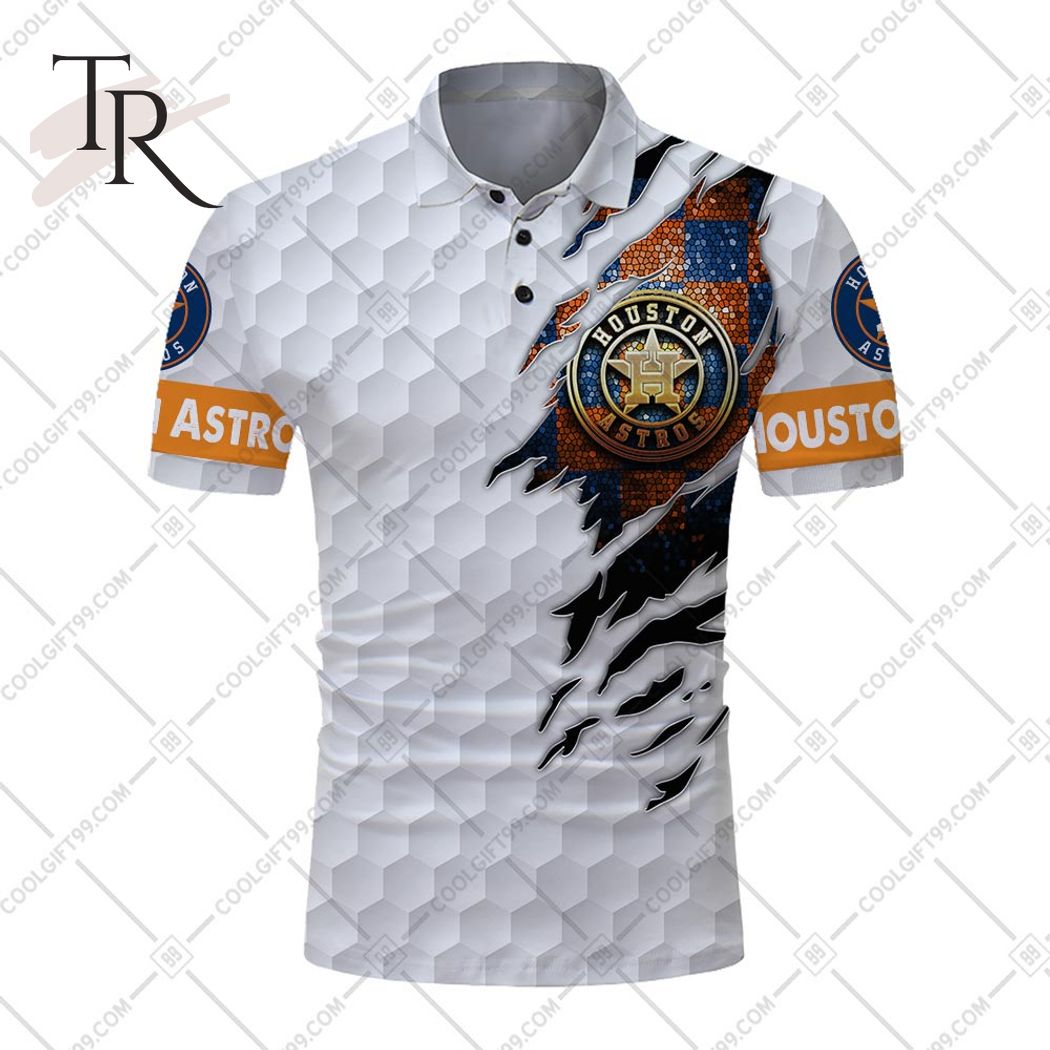 Personalized MLB Houston Astros Mix Golf Style Polo Shirt - Torunstyle