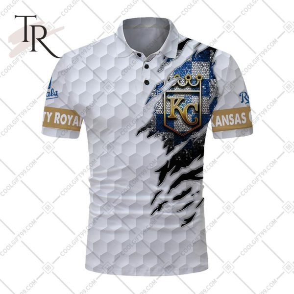 Personalized MLB Kansas City Royals Mix Golf Style Polo Shirt