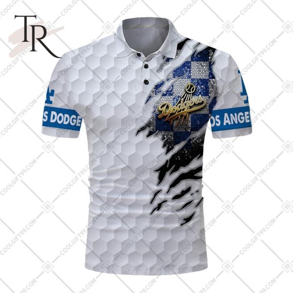 Personalized MLB Los Angeles Dodgers Mix Golf Style Polo Shirt