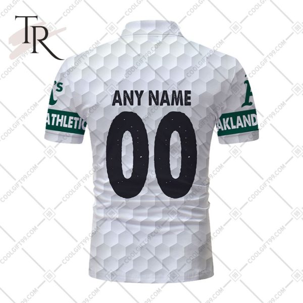 Personalized MLB Oakland Athletics Mix Golf Style Polo Shirt
