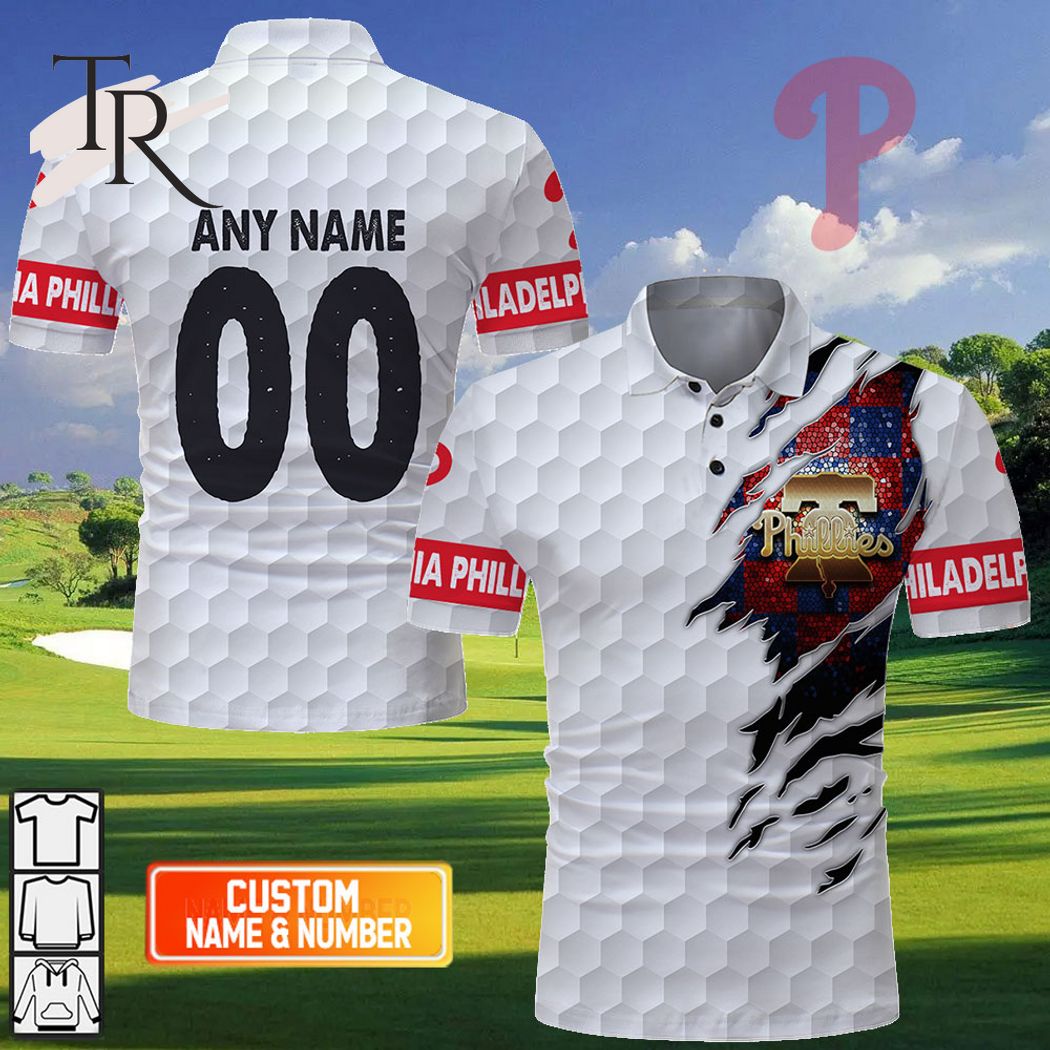 Personalized MLB Philadelphia Phillies Mix Golf Style Polo Shirt -  Torunstyle