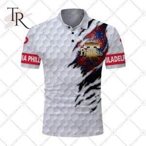 Personalized MLB Philadelphia Phillies Mix Golf Style Polo Shirt