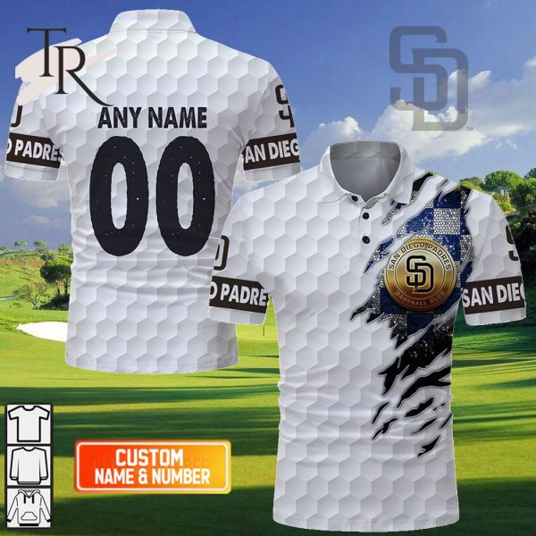 Personalized MLB San Diego Padres Mix Golf Style Polo Shirt