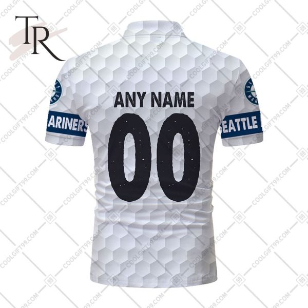 Personalized MLB Seattle Mariners Mix Golf Style Polo Shirt
