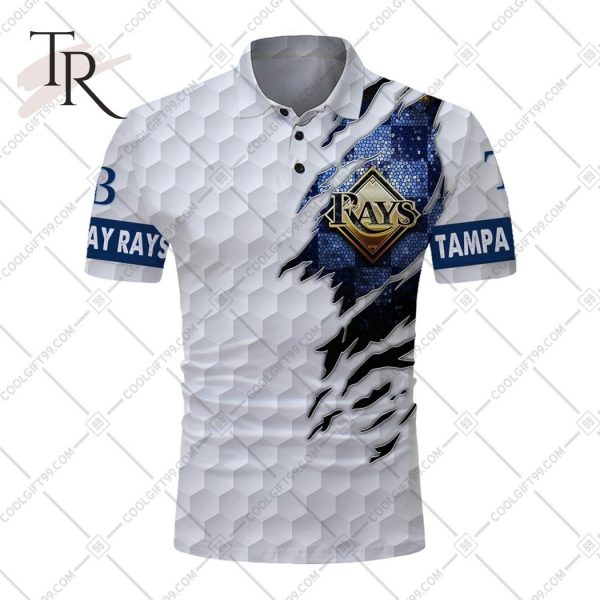 Personalized MLB Tampa Bay Rays Mix Golf Style Polo Shirt
