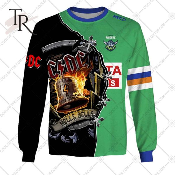 Personalized NRL Canberra Raiders x AC DC Hoodie 3D