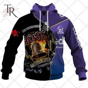 Personalized NRL Melbourne Storm x AC DC Hoodie 3D