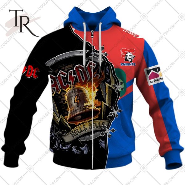 Personalized NRL Newcastle Knights x AC DC Hoodie 3D