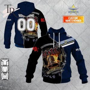 Personalized NRL North Queensland Cowboys x AC DC Hoodie 3D
