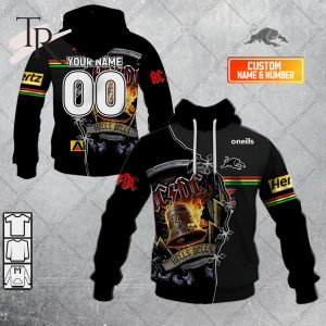 Personalized NRL Penrith Panthers x AC DC Hoodie 3D