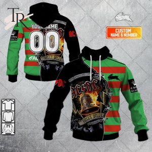 Personalized NRL South Sydney Rabbitohs x AC DC Hoodie 3D
