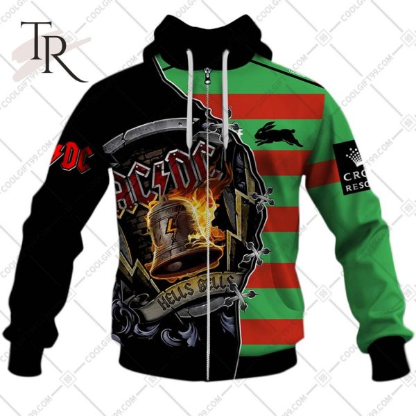 Personalized NRL South Sydney Rabbitohs x AC DC Hoodie 3D