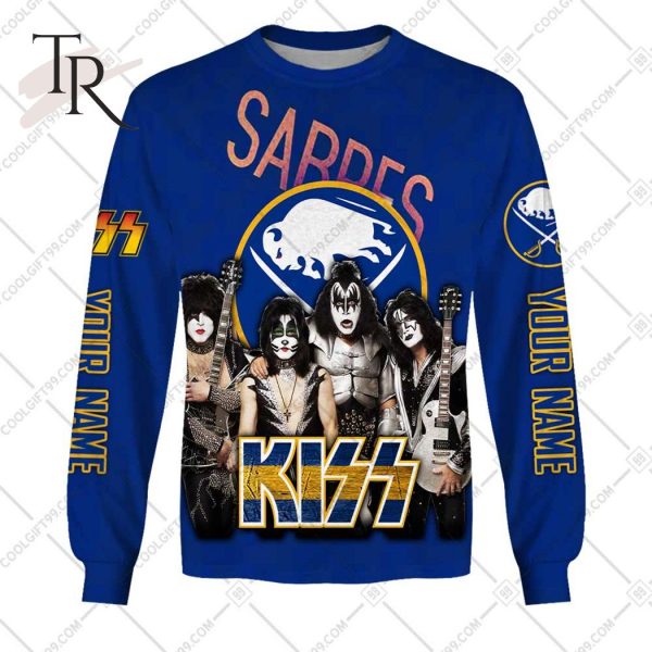 Personalized NHL Buffalo Sabres x Kiss Band V2 Style Hoodie 3D