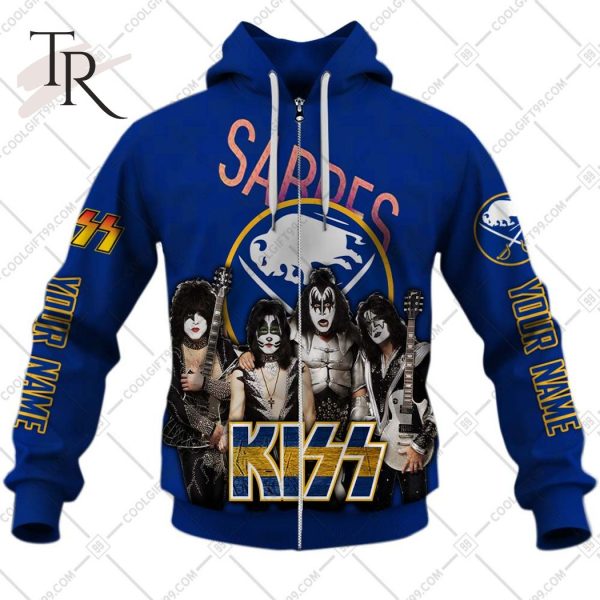 Personalized NHL Buffalo Sabres x Kiss Band V2 Style Hoodie 3D