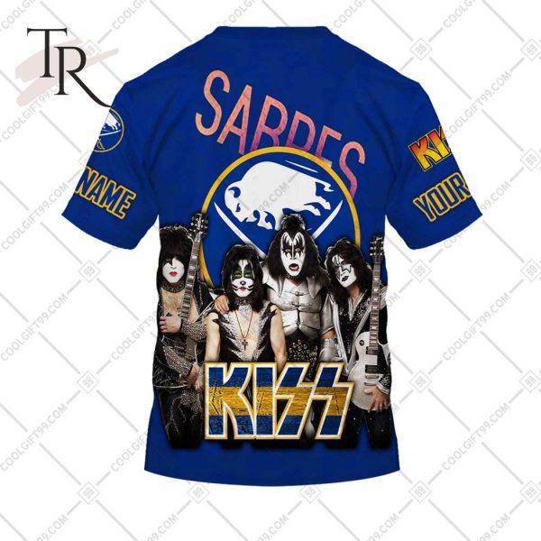 Personalized NHL Buffalo Sabres x Kiss Band V2 Style Hoodie 3D