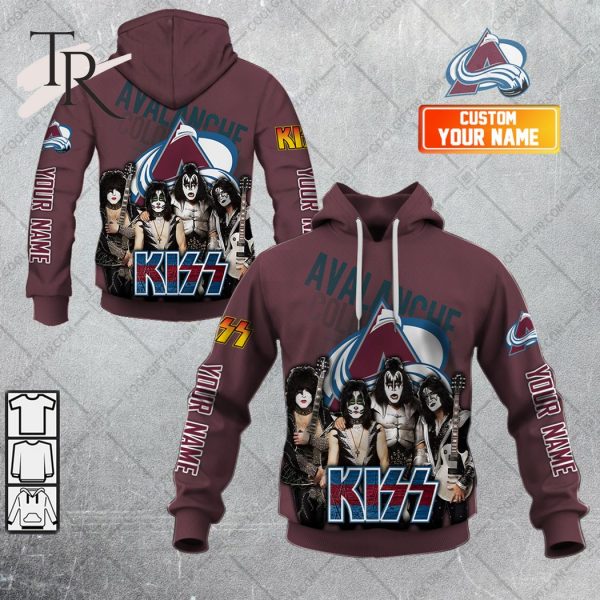 Personalized NHL Colorado Avalanche x Kiss Band V2 Style Hoodie 3D