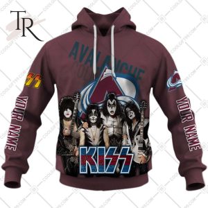 Personalized NHL Colorado Avalanche x Kiss Band V2 Style Hoodie 3D