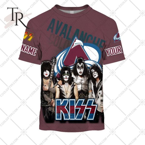 Personalized NHL Colorado Avalanche x Kiss Band V2 Style Hoodie 3D