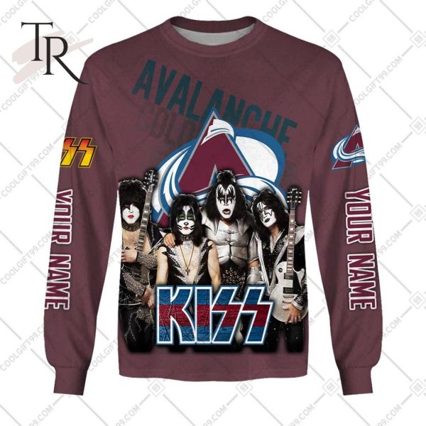 Personalized NHL Colorado Avalanche x Kiss Band V2 Style Hoodie 3D