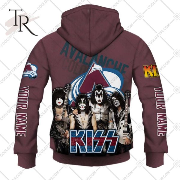 Personalized NHL Colorado Avalanche x Kiss Band V2 Style Hoodie 3D