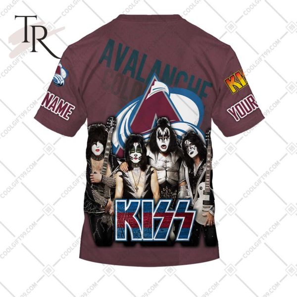 Personalized NHL Colorado Avalanche x Kiss Band V2 Style Hoodie 3D