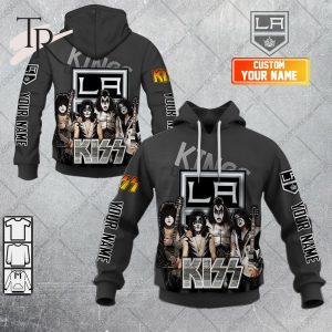 Personalized NHL Los Angeles Kings x Kiss Band V2 Style Hoodie 3D