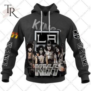 Personalized NHL Los Angeles Kings x Kiss Band V2 Style Hoodie 3D