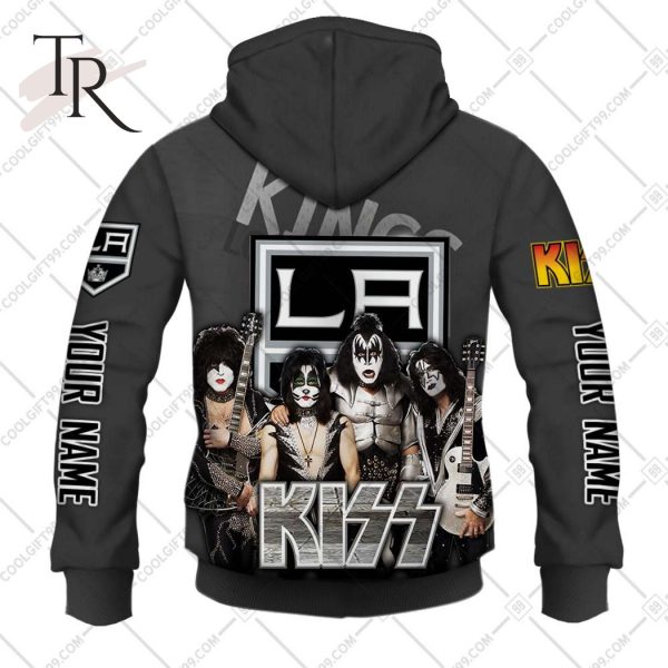 Personalized NHL Los Angeles Kings x Kiss Band V2 Style Hoodie 3D