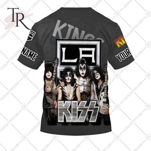 Personalized NHL Los Angeles Kings x Kiss Band V2 Style Hoodie 3D