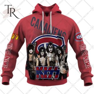 Personalized NHL Montreal Canadiens x Kiss Band V2 Style Hoodie 3D