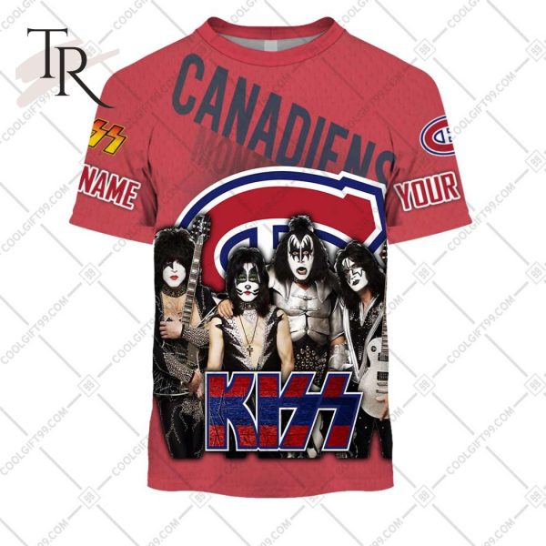 Personalized NHL Montreal Canadiens x Kiss Band V2 Style Hoodie 3D