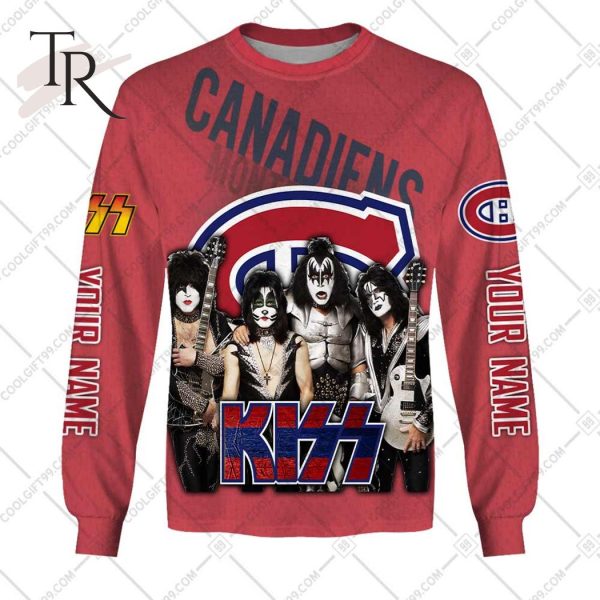 Personalized NHL Montreal Canadiens x Kiss Band V2 Style Hoodie 3D