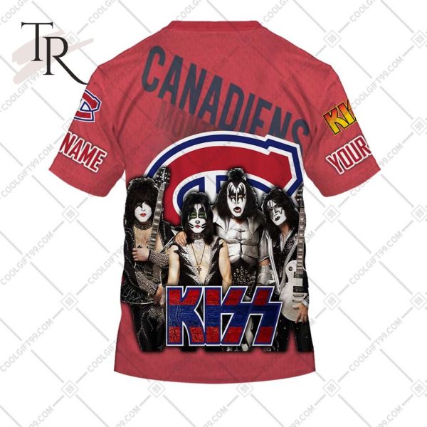 Personalized NHL Montreal Canadiens x Kiss Band V2 Style Hoodie 3D