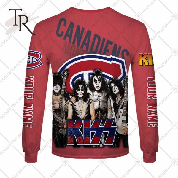 Personalized NHL Montreal Canadiens x Kiss Band V2 Style Hoodie 3D