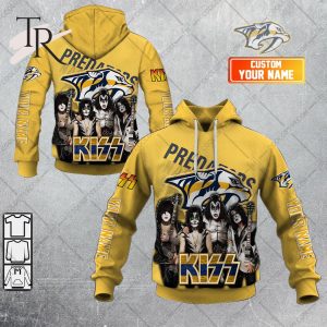 Personalized NHL Nashville Predators x Kiss Band V2 Style Hoodie 3D