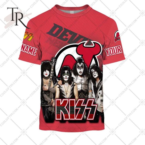 Personalized NHL New Jersey Devils x Kiss Band V2 Style Hoodie 3D