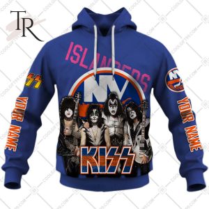 Personalized NHL New York Islanders x Kiss Band V2 Style Hoodie 3D