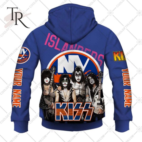 Personalized NHL New York Islanders x Kiss Band V2 Style Hoodie 3D