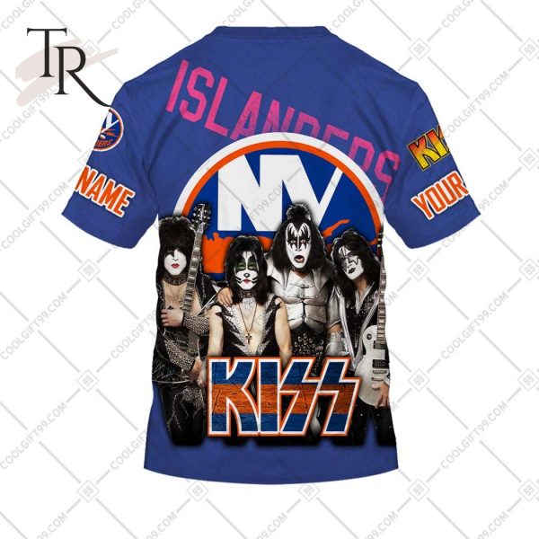 Personalized NHL New York Islanders x Kiss Band V2 Style Hoodie 3D