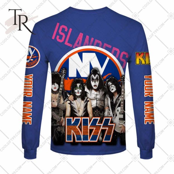 Personalized NHL New York Islanders x Kiss Band V2 Style Hoodie 3D