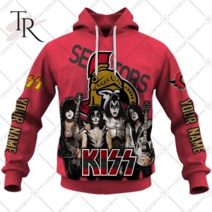 Personalized NHL Ottawa Senators x Kiss Band V2 Style Hoodie 3D